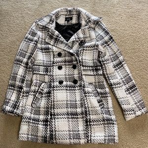 Black and white Trench Coat size medium
